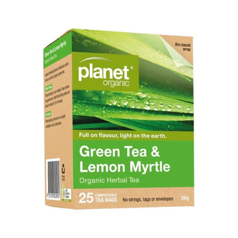 Planet Organic Organic Green Tea &amp; Lemon Myrtle Herbal Tea x 25 Tea Bags