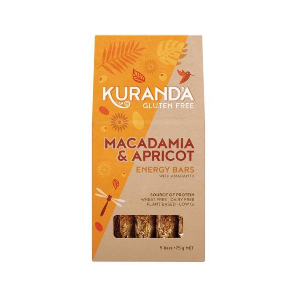 Kuranda Wholefoods Gluten Free Energy Bars Macadamia &amp; Apricot 35g x 5 Pack