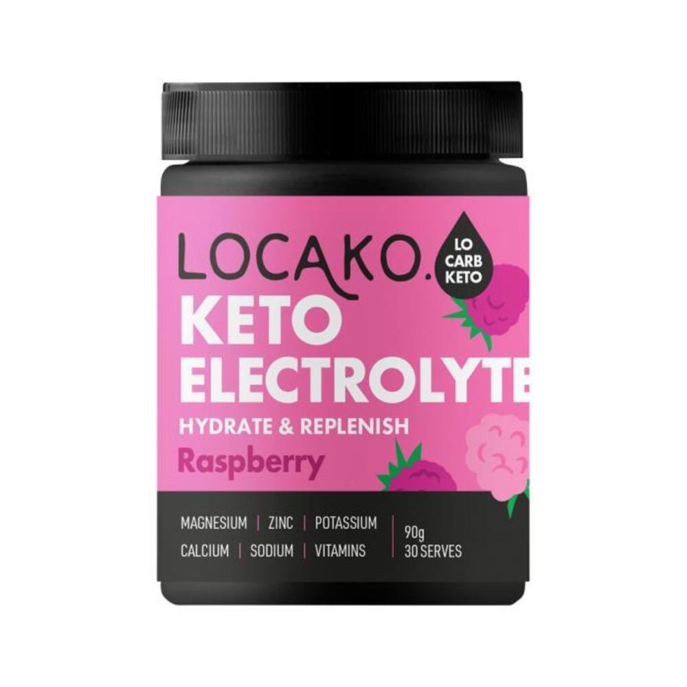 Locako Keto Electrolyte Hydrate &amp; Replenish Raspberry 90g