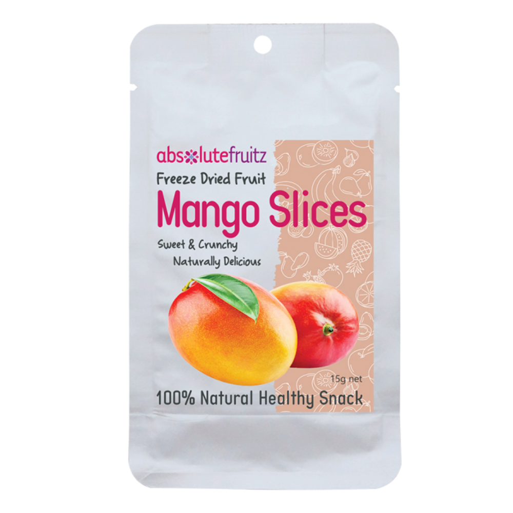 앱솔루트프룻즈 프리즈 드라이드 망고 슬라이스 15g, AbsoluteFruitz Freeze Dried Mango Slices 15g