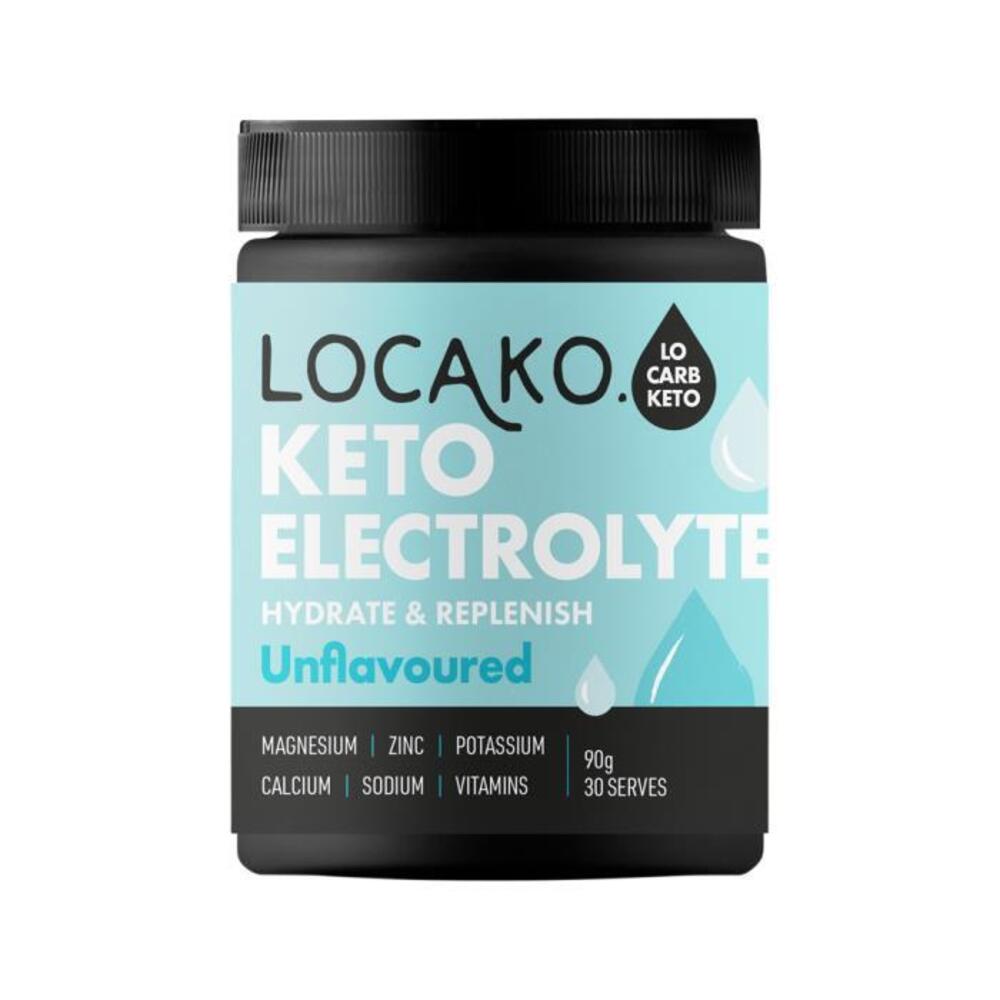 Locako Keto Electrolyte Hydrate &amp; Replenish Unflavoured 90g