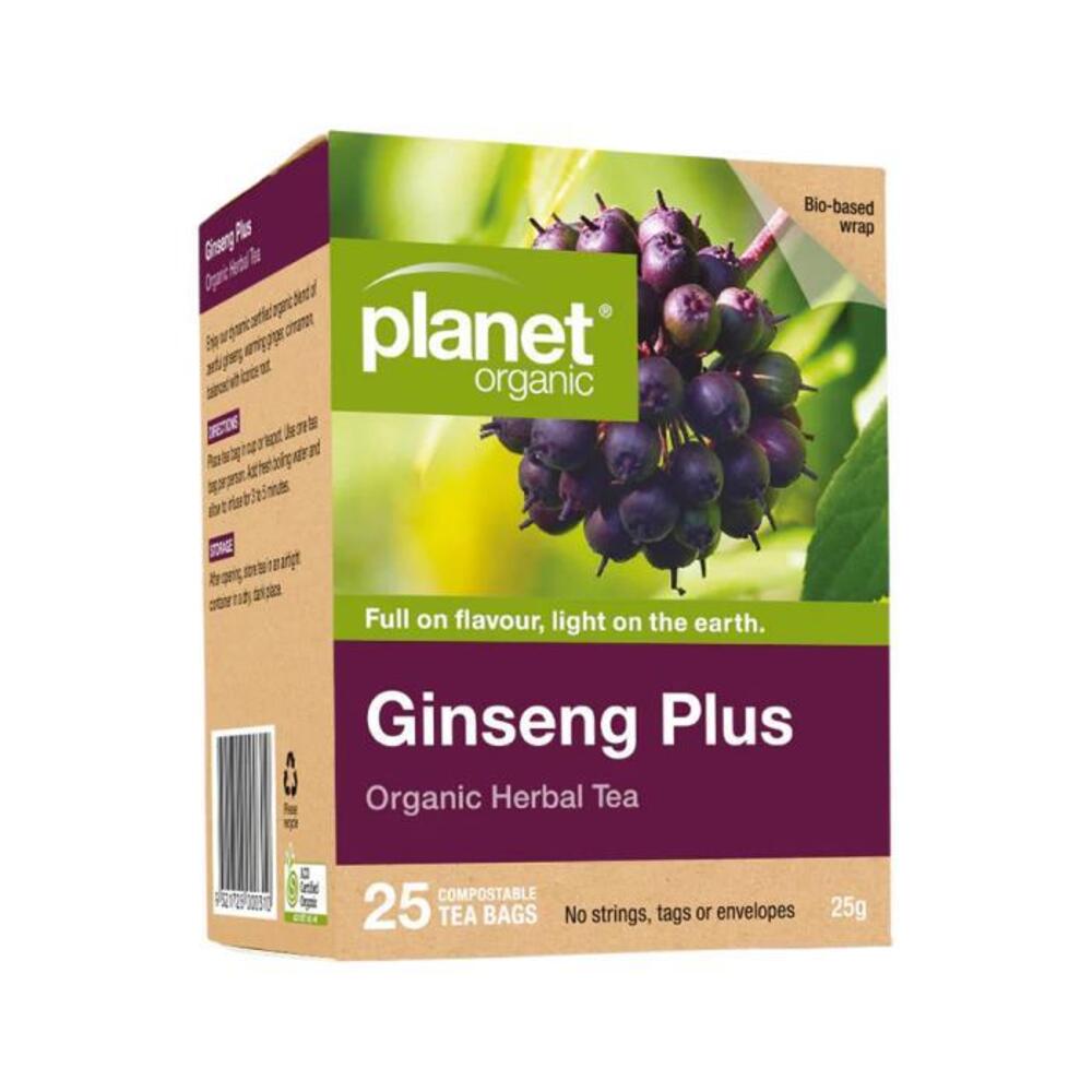 Planet Organic Organic Ginseng Plus Herbal Tea x 25 Tea Bags