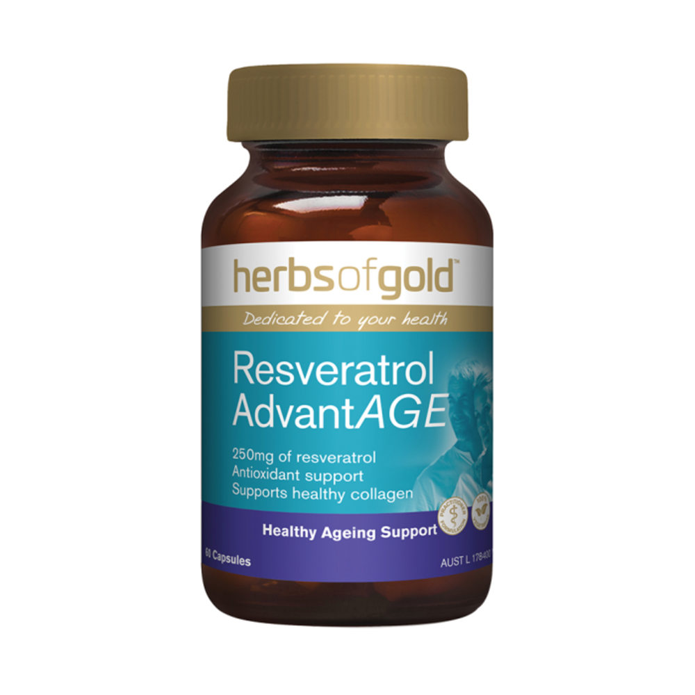 허브 오브 골드 레스베라톨 어드밴티지 60c, Herbs Of Gold Resveratrol AdvantAGE 60c