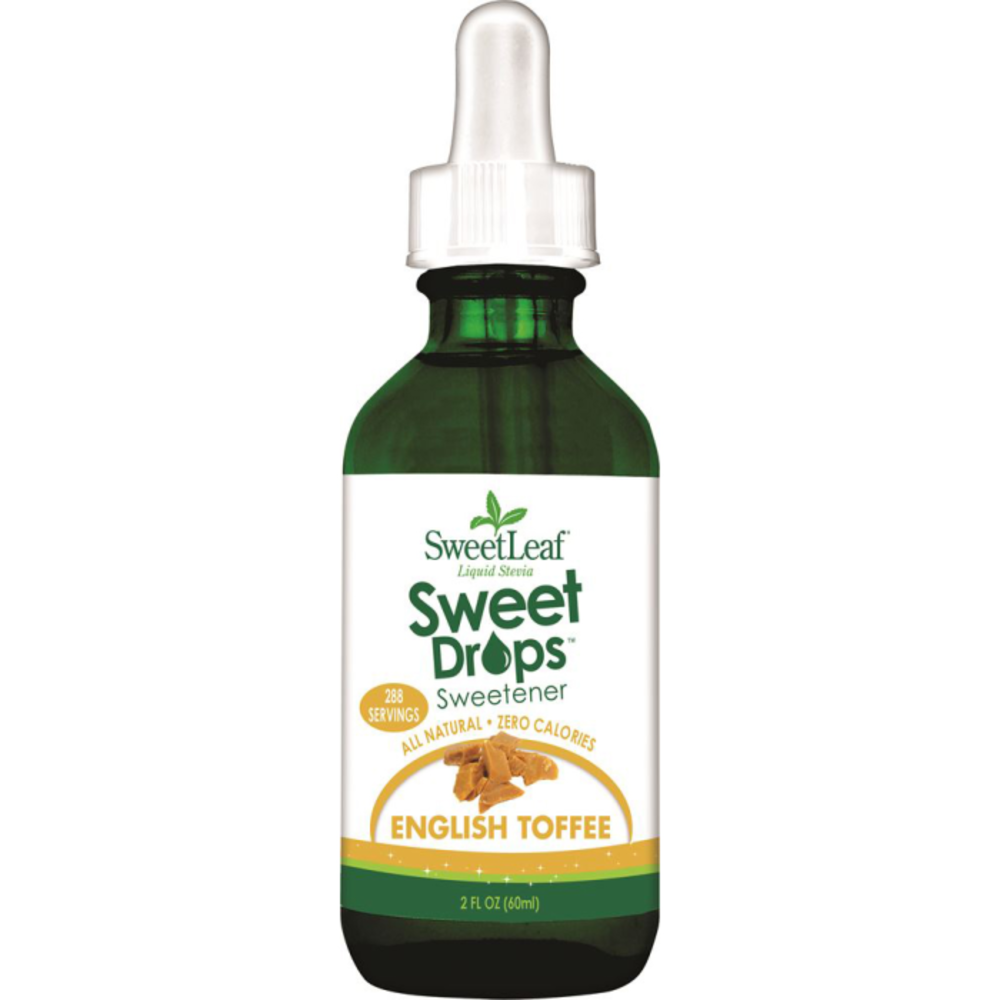 스윗 리프 스윗 드롭 스테비아 리퀴드 잉글리시 토피 60mL, Sweet Leaf Sweet Drops Stevia Liquid English Toffee 60ml