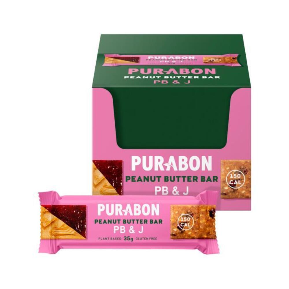 Purabon Peanut Butter Bar PB &amp; J 35g x 30 Display