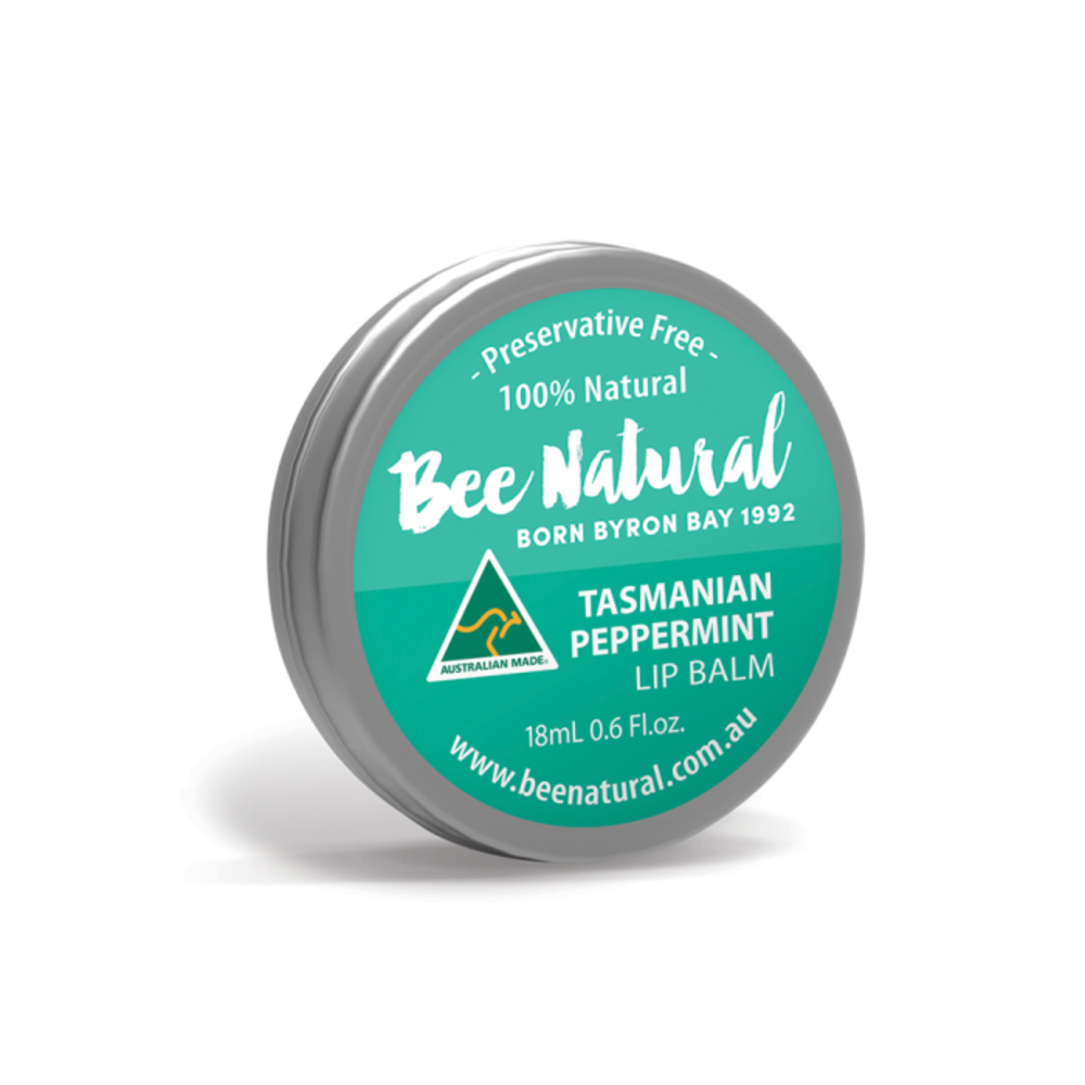 비 내츄럴 립 밤 틴 타즈마니안 페퍼민트 18ml, Bee Natural Lip Balm Tin Tasmanian Peppermint 18ml