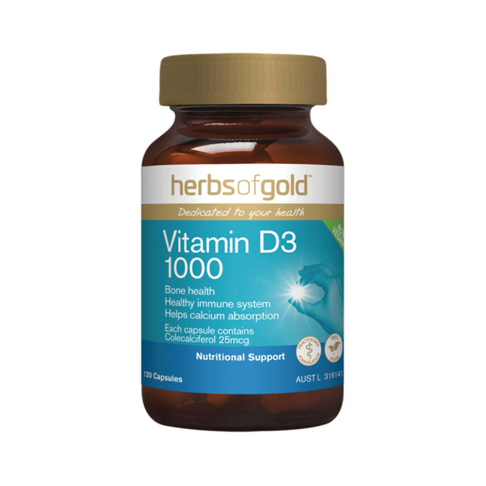 허브 오브 골드 비타민 D3120c, Herbs of Gold Vitamin D3 1000 120c