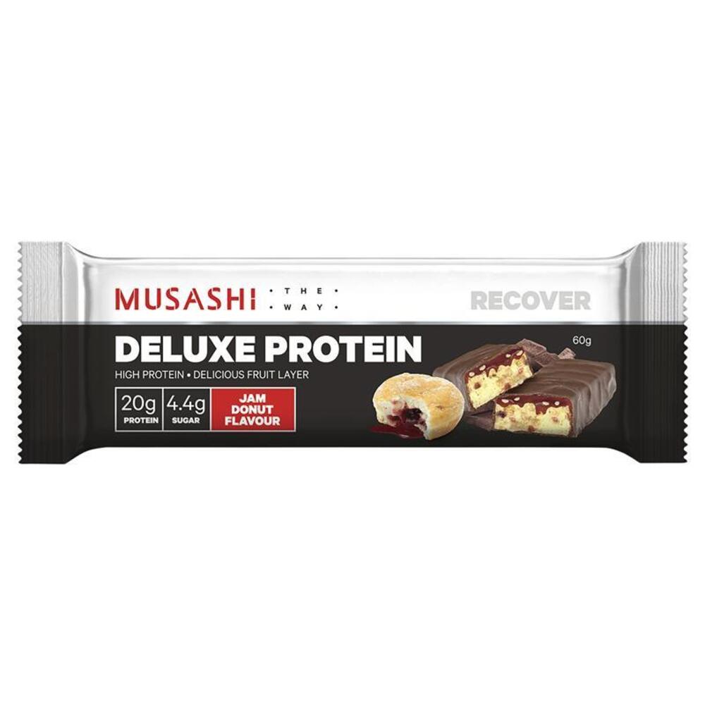무사시 디럭스 프로틴 바 잼 도넛 60g Musashi Deluxe Protein Bar Jam Donut 60g