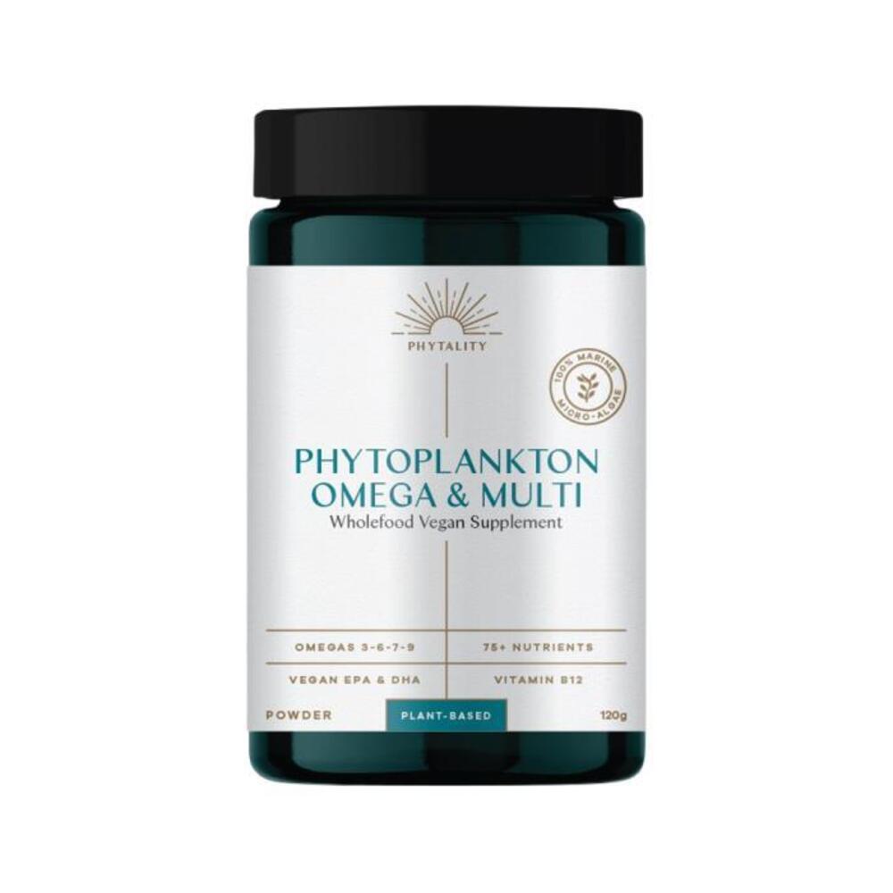 Phytality Phytoplankton Omega &amp; Multi (Wholefood Vegan Supplement) Powder 120g