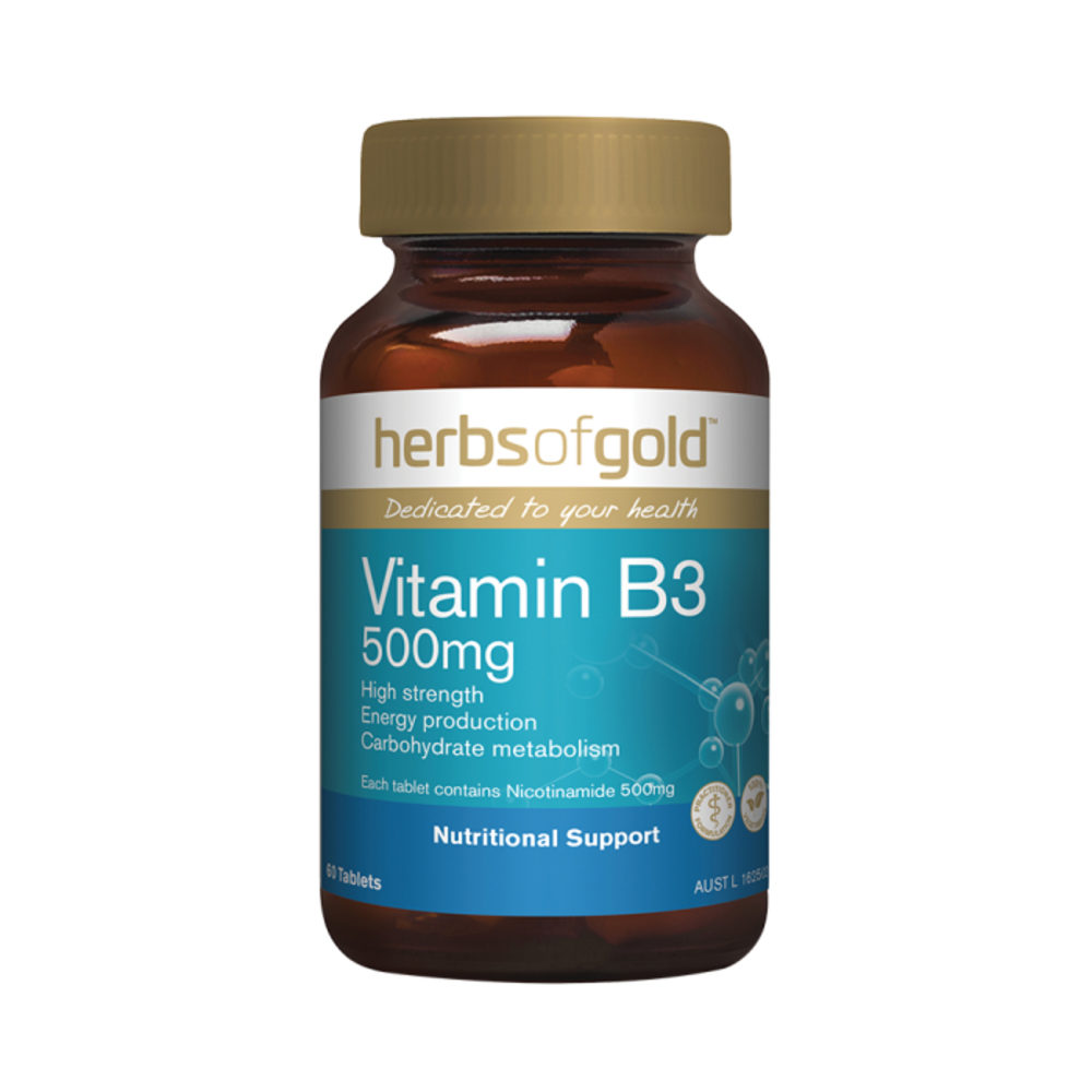 허브 오브 골드 비타민 B3 500mg 60t, Herbs of Gold Vitamin B3 500mg 60t