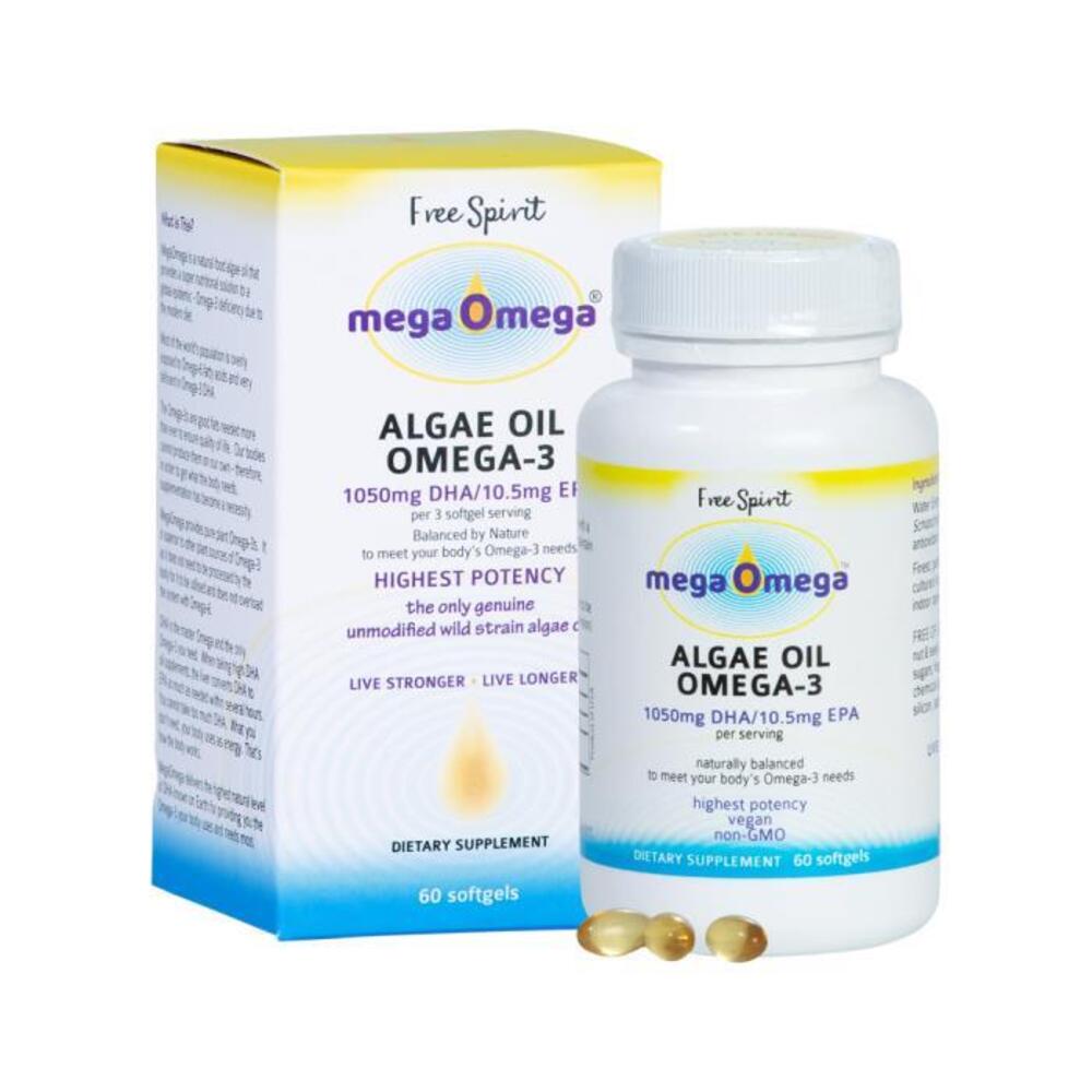 Free Spirit MegaOmega Algae Oil Omega 3 60c