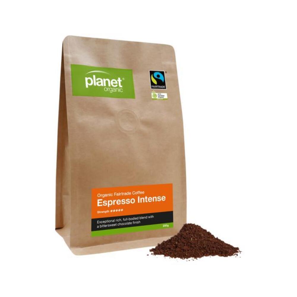 Planet Organic Organic Coffee Espresso Intense Plunger Ground 250g