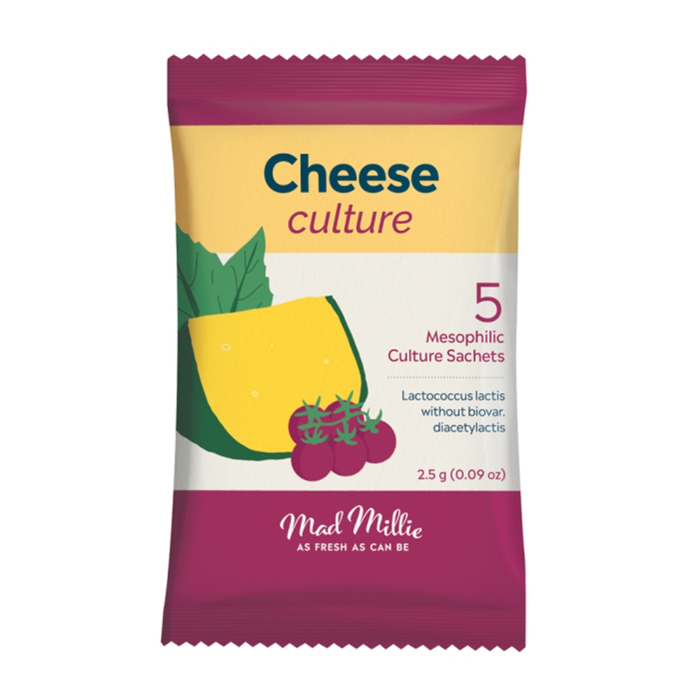 매드 밀리 치즈 컬쳐 (메소필릭) 사쳇 x팩, Mad Millie Cheese Culture (Mesophilic) Sachets x 5 Pack