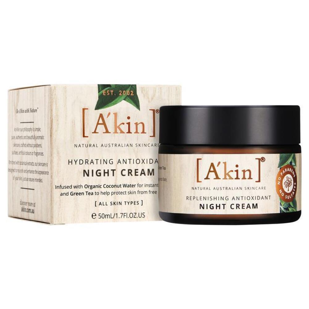 아킨 리플레니싱 항산화제 나이트 크림 50ml, Akin Replenishing Antioxidant Night Cream 50ml