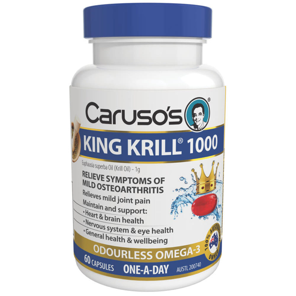 카루소스 내츄럴 헬스 킹 크릴 1000mg 60정 Carusos Natural Health King Krill 1000MG 60 Capsules