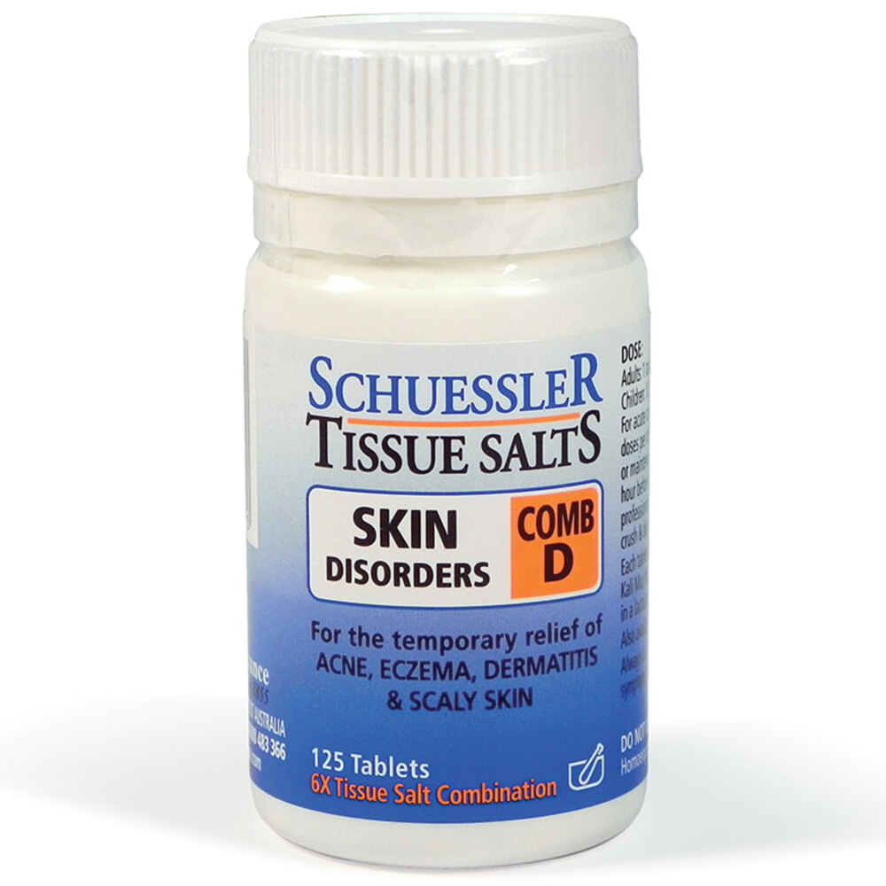마틴앤플레젠스 티슈 솔트 콤 D 스킨 디스오더 125타블렛 Martin and Pleasance Tissue Salts Comb D Skin Disorders 125 Tablets
