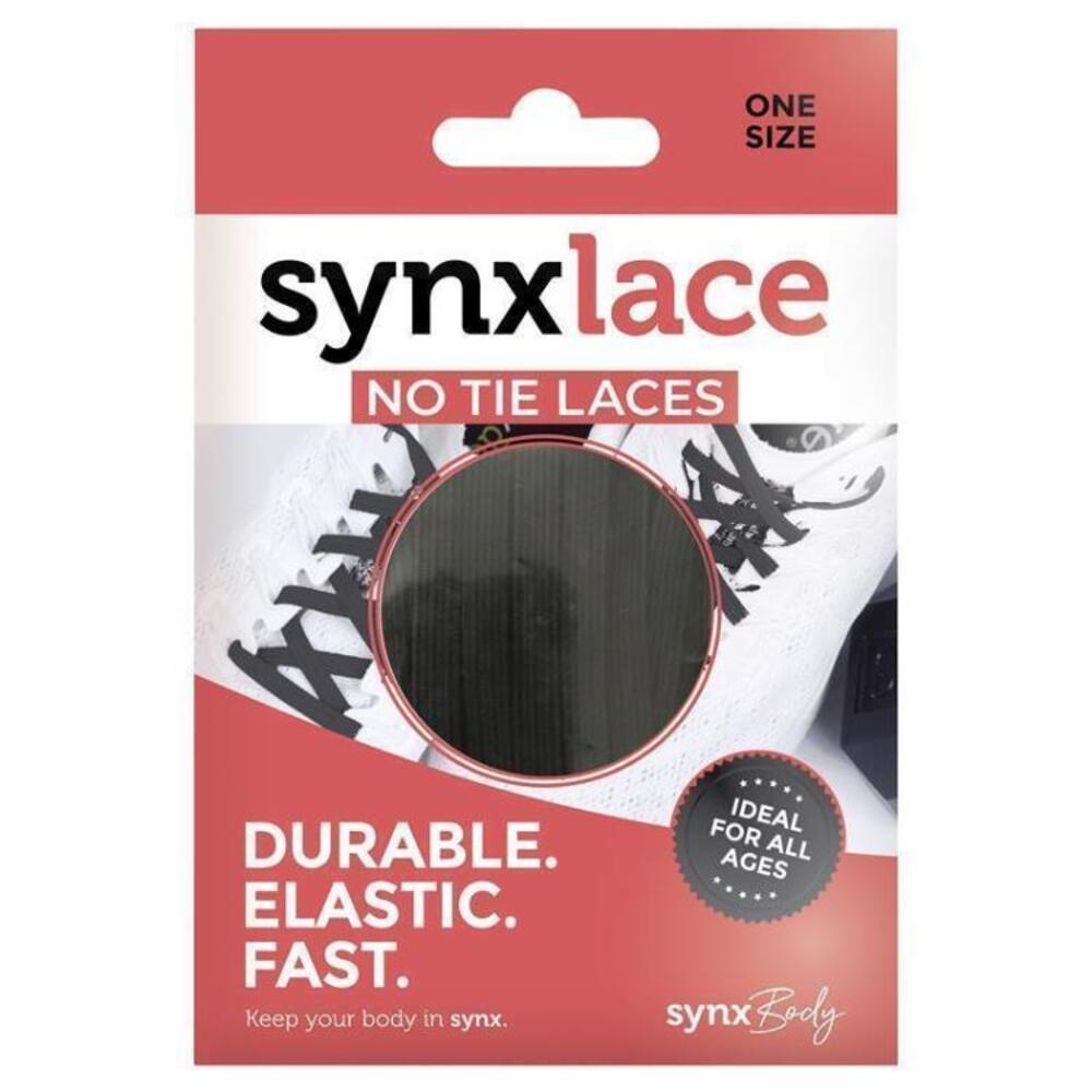 Synxlace No Tie Laces Black