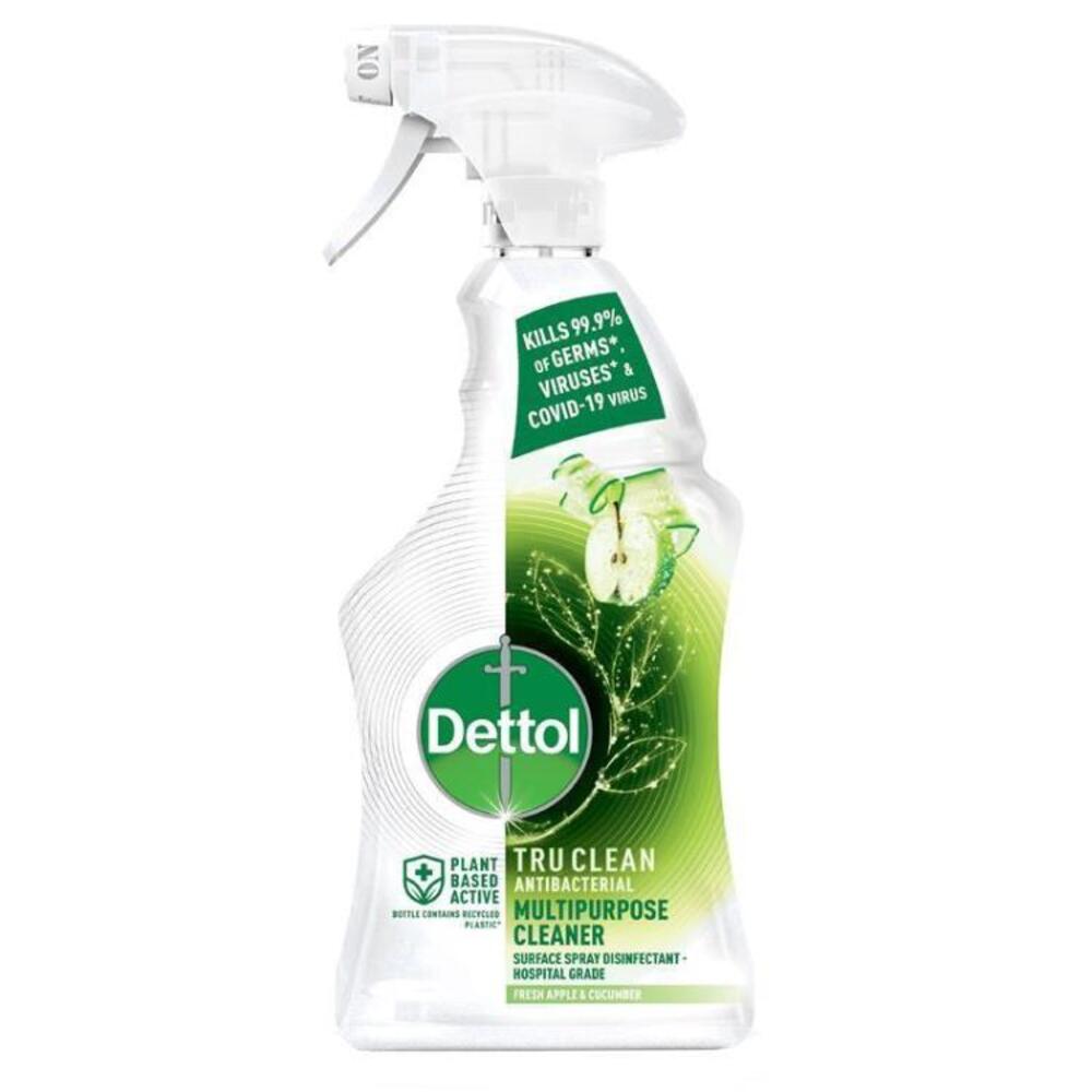 Dettol Tru Clean Antibacterial Multipurpose Cleaning Trigger Fresh Apple &amp; Cucumber 500ml