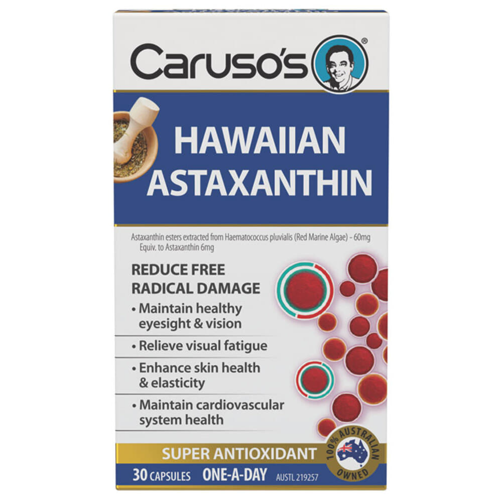 카루소스 내츄럴 헬스 하와이언 아스타잔틴 30정 Carusos Natural Health Hawaiian Astaxanthin 30 Capsules