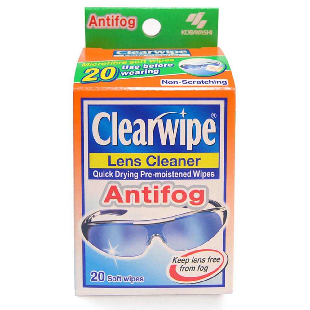 클리어와이프 안티포그 렌즈 클리너물티슈, Clearwipe Antifog Lens Cleaner 20 Wipes