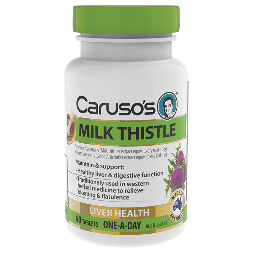 카루소스 내츄럴 헬스 원 어 데이 밀크 씨슬 60타블렛 Carusos Natural Health One a Day Milk Thistle 60 Tablets