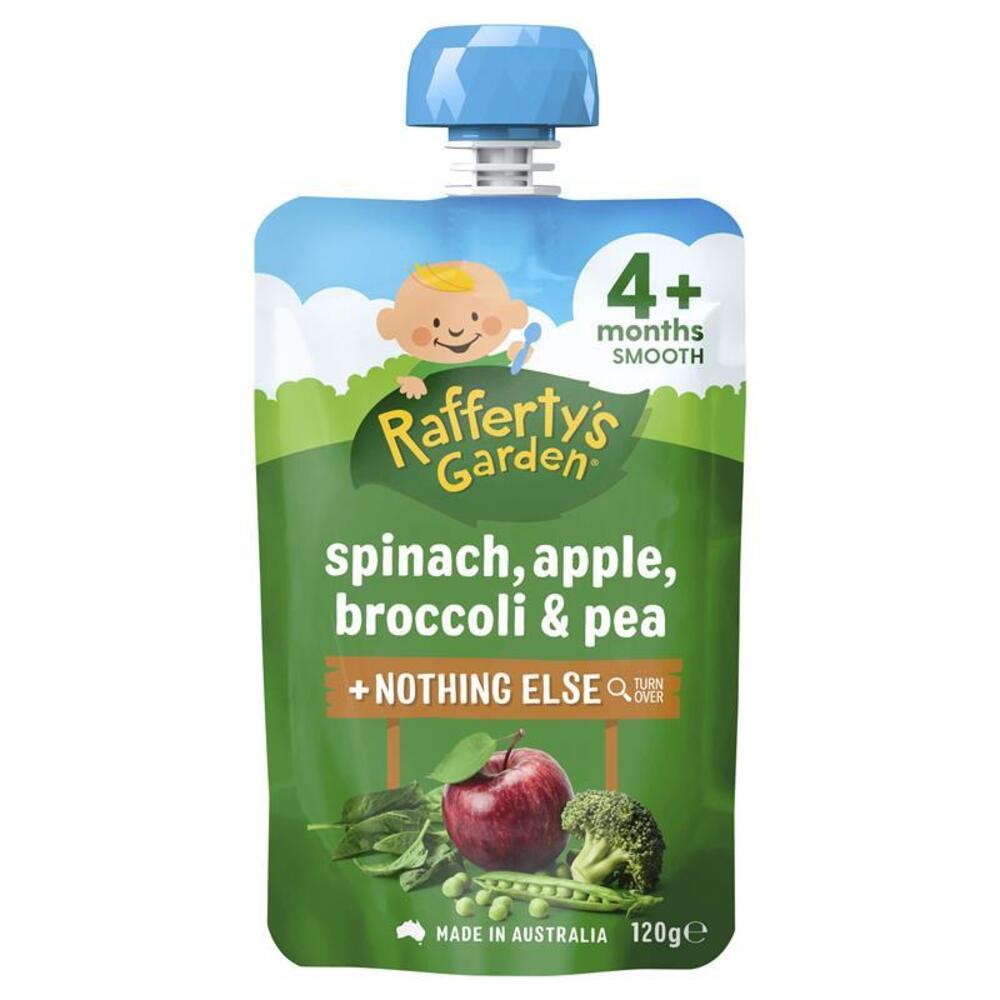 라퍼티스 가든 4+ 개월 스피니치 애플 브로콜리 and 콩 120g, Raffertys Garden 4+ Months Spinach Apple Brocoli and Pea 120g