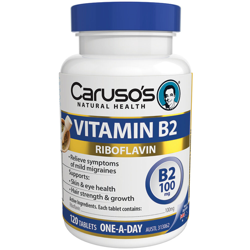 카루소스 내츄럴 헬스 비타민 B2 100mg 120타블렛 Carusos Natural Health Vitamin B2 100mg 120 Tablets