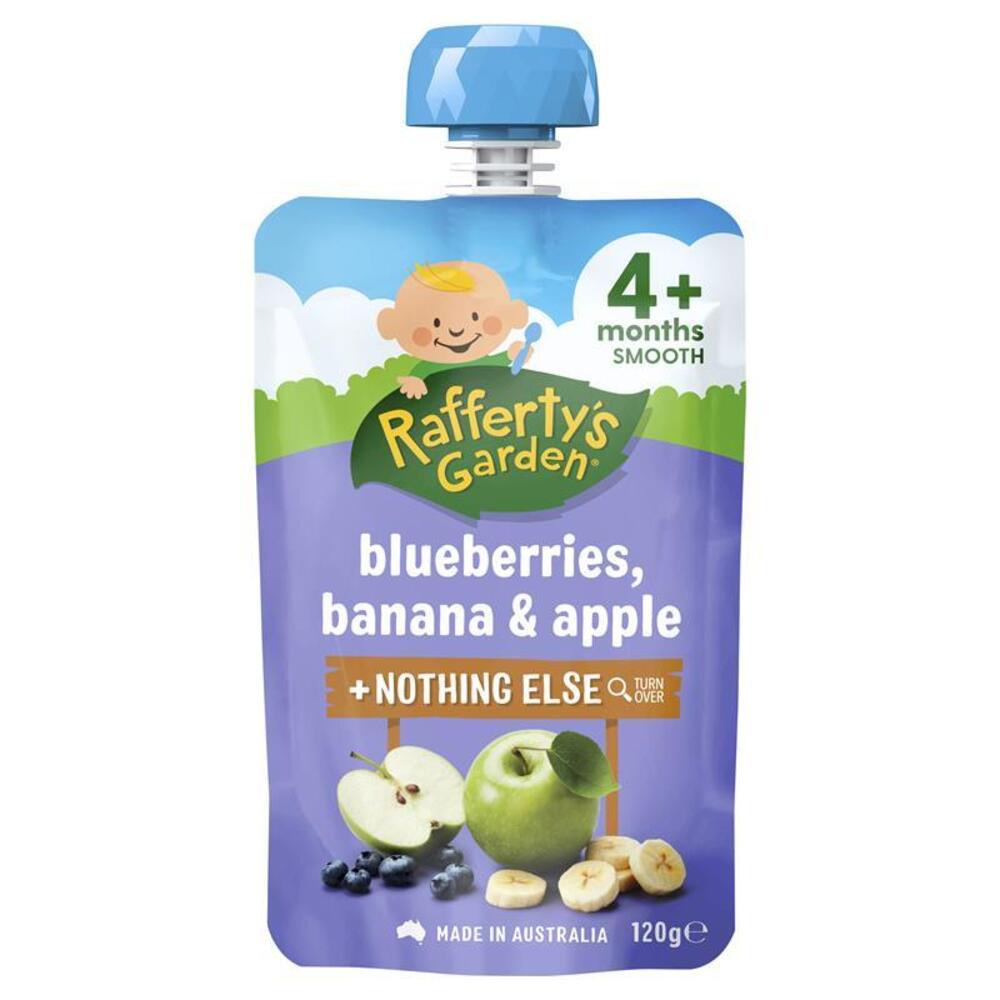 라퍼티스 가든개월 블루베리 바나나 and 애플 120g, Raffertys Garden 4 Months Blueberry Banana and Apple 120g