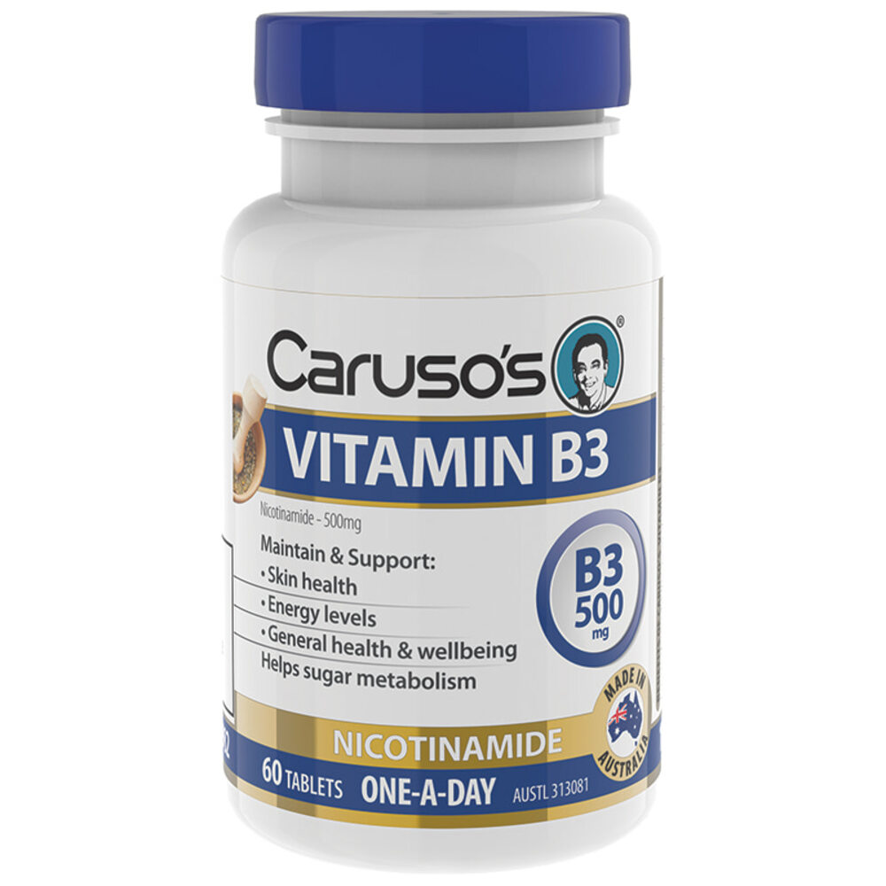 카루소스 내츄럴 헬스 비타민 B3 500mg 60타블렛 Carusos Natural Health Vitamin B3 500mg 60 tablets