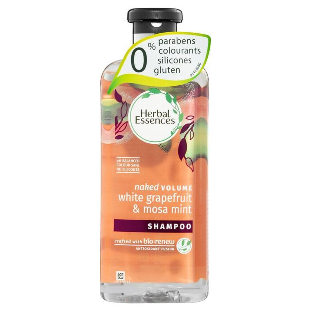 허브 에센스 바이오 리뉴 네이키드 볼륨 그레이프프룻 모자 민트 샴푸 400ml, Herbal Essences Bio Renew Naked Volume Grapefruit Mosa Mint Shampoo 400ml
