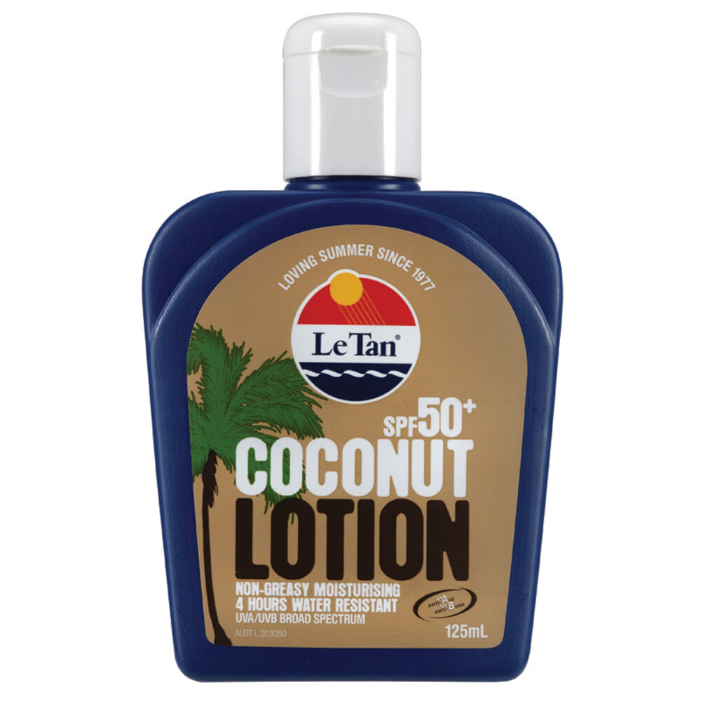 리 탠 SPF 50+ 코코넛 썬크림 로션 125ml, Le Tan SPF 50+ Coconut Sunscreen Lotion 125ml
