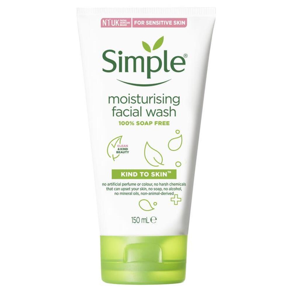 심플 카인드 투 스킨 페이셜 워시 모이스쳐라이징 150ml, Simple Kind To Skin Facial Wash Moisturising 150ml