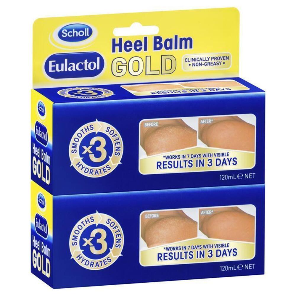 Scholl Eulactol Heel Balm Gold 120ml Twin Exclusive Pack