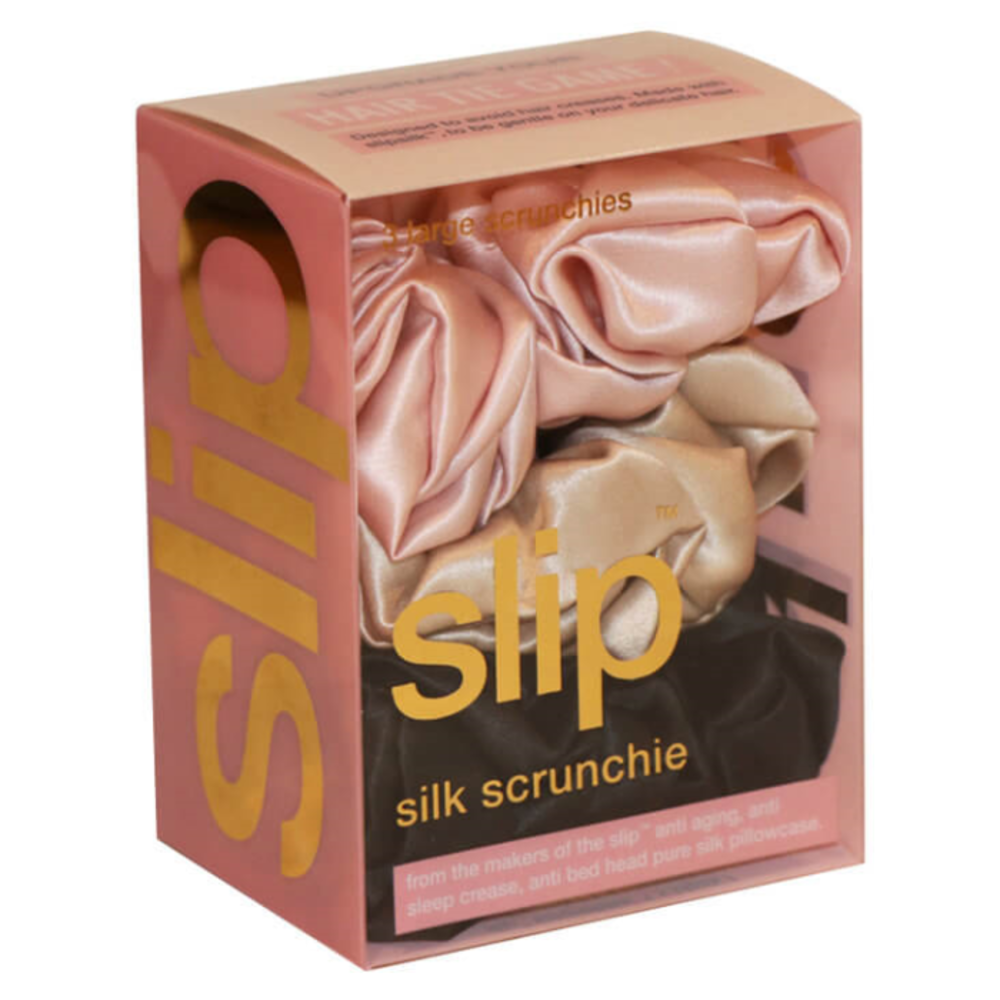 슬립 라지 실크 스크런치스 - 믹스 3 팩 I-040798, Slip Large Silk Scrunchies ? Mixed 3 Pack I-040798