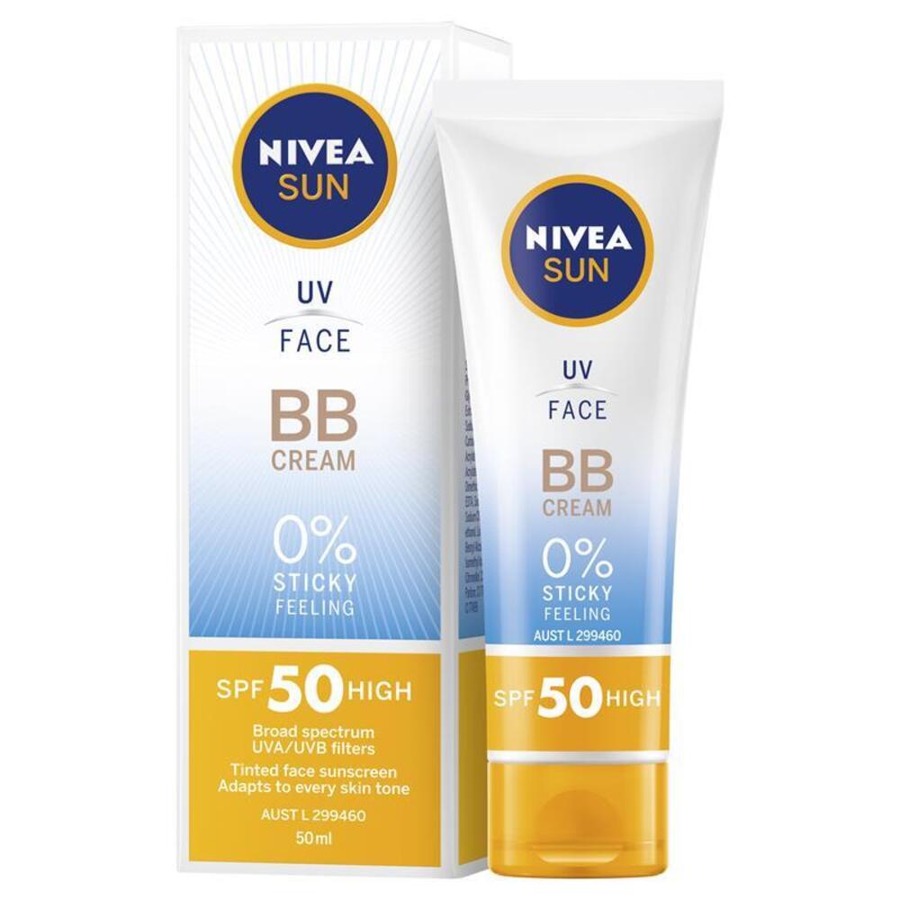 니베아 썬 SPF 50+ UV 페이스 BB 크림 50ml, Nivea Sun SPF 50+ UV Face BB Cream 50ml