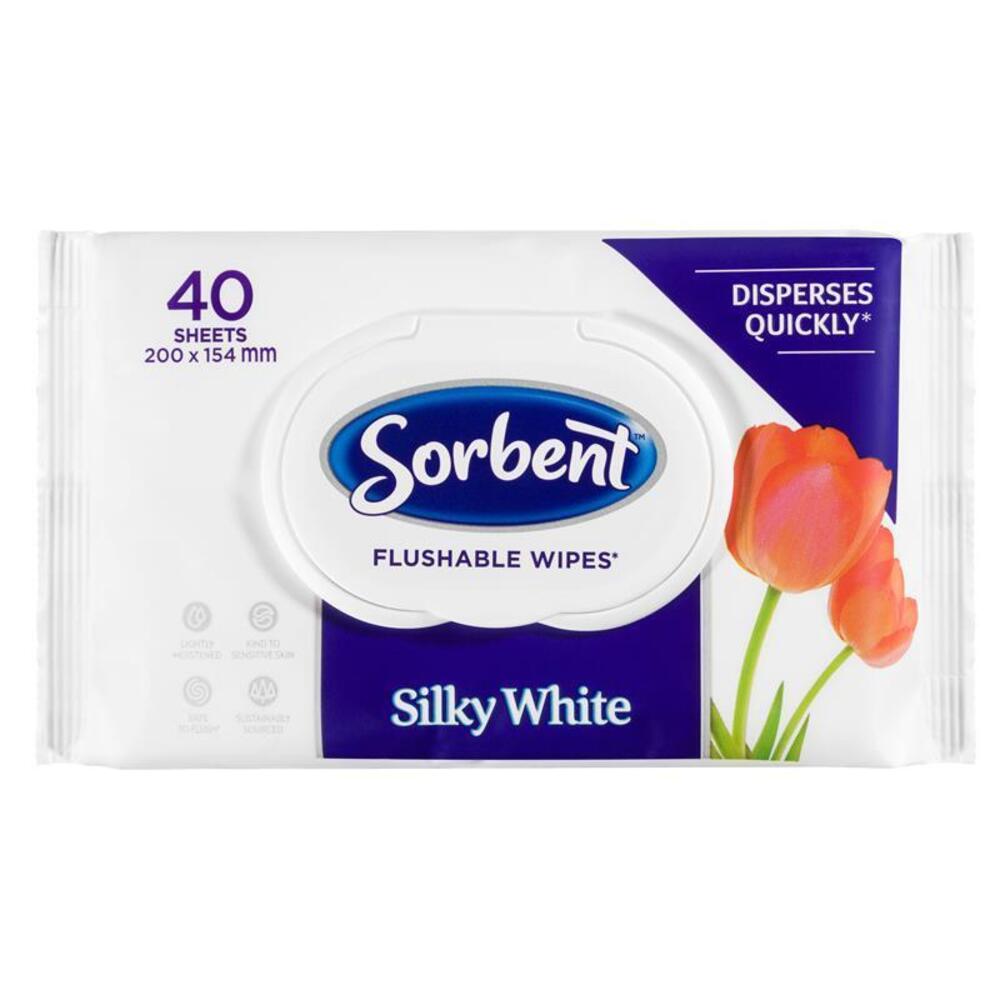 Sorbent Clean and Fresh Flushable Wipes 40 Pack