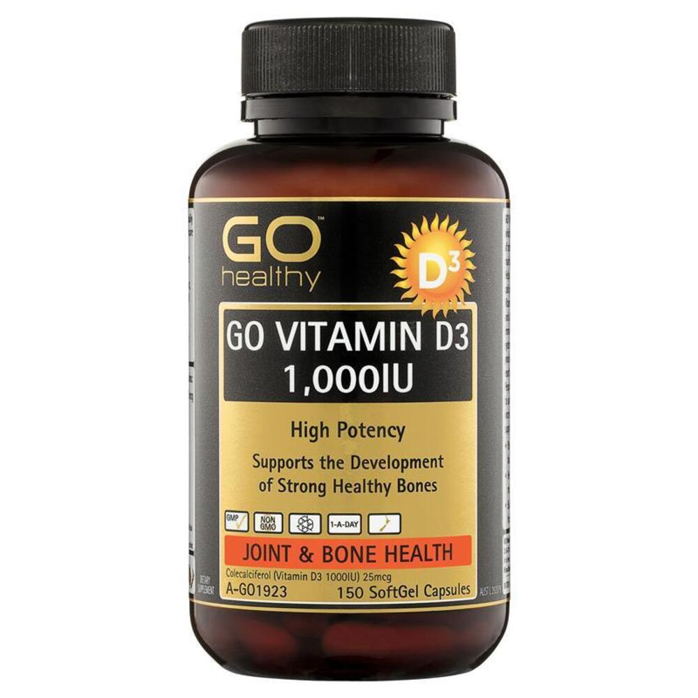 고헬씨 비타민 D3 1000iu 150정 GO Healthy Vitamin D3 1000IU 150 Softgel Capsules