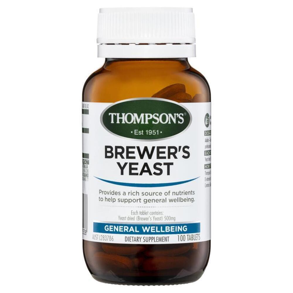 톰슨 브류어스 이스트 100 타블렛 Thompsons Brewers Yeast 100 Tablets