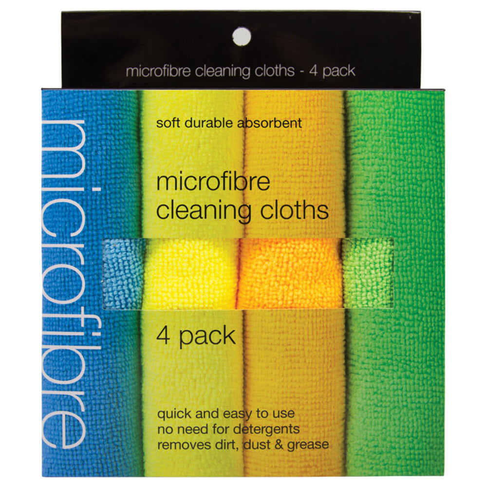 마이크로파이버 클리닝 클로즈팩, Microfibre Cleaning Cloths 4 Pack