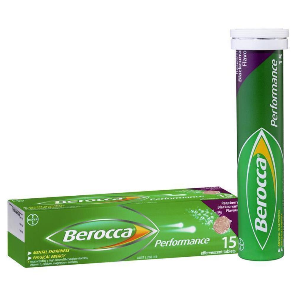 베로카 에너지 비타민 산딸기 블랙커런트 기포성타블렛 15 팩 Berocca Energy Vitamin Raspberry Blackcurrant Effervescent Tablets 15 pack