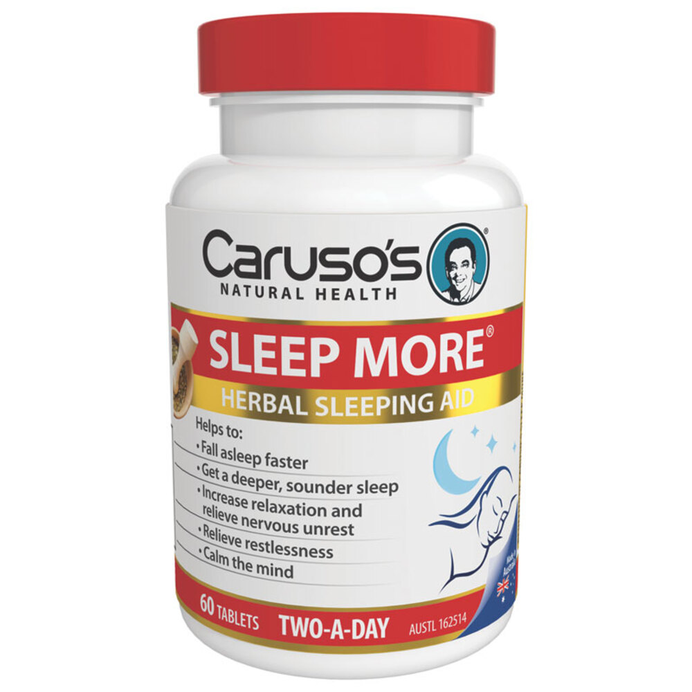 카루소스 내츄럴 헬스 슬립 모어 60타블렛 Carusos Natural Health Sleep More 60 Tablets