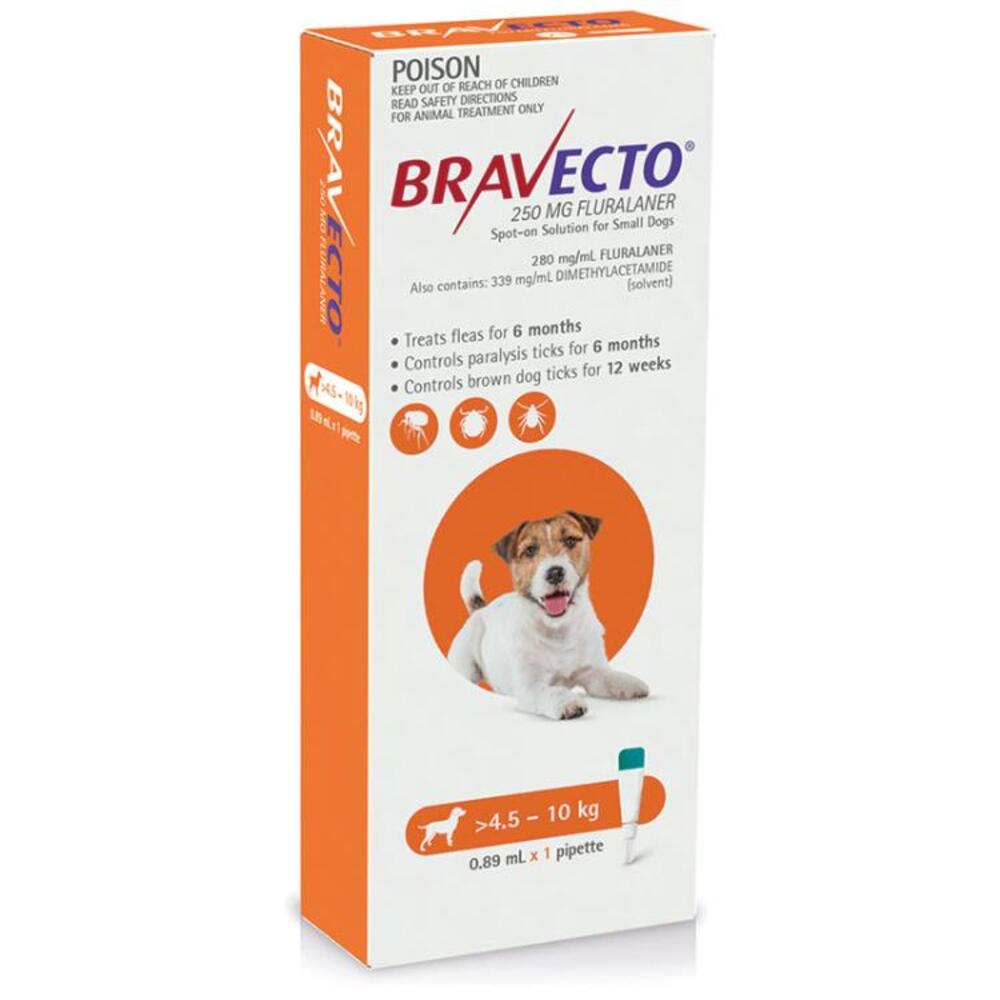 Bravecto Dog Spot On 4.5 10Kg 1 Pack