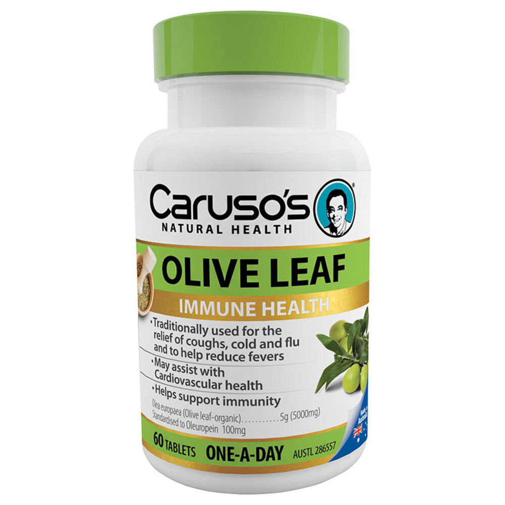 카루소스 내츄럴 헬스 원 어 데이 올리브 리프 60타블렛 Carusos Natural Health One a Day Olive Leaf 60 Tablets