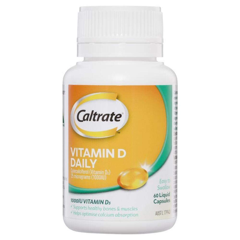 칼트레이트 비타민 D 1000iu 60정 보틀 Caltrate Vitamin D 1000iu 60 Capsules Bottle