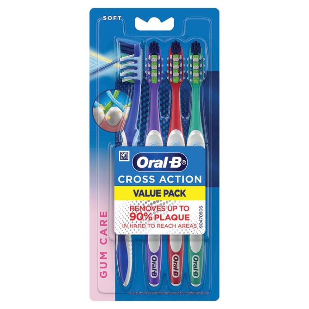 Oral B Toothbrush Cross Action Soft 4 Pack