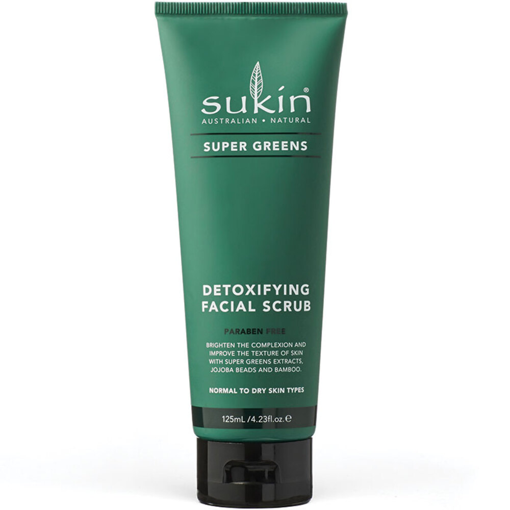 수킨 슈퍼 그린 디톡씨파잉 페이셜 스크럽 125ml, Sukin Super Greens Detoxifying Facial Scrub 125ml