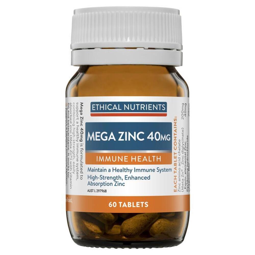 에티컬뉴트리언트 메가조브 메가 아연 40mg 60타블렛 Ethical Nutrients MEGAZORB Mega Zinc 40mg 60 Tablets