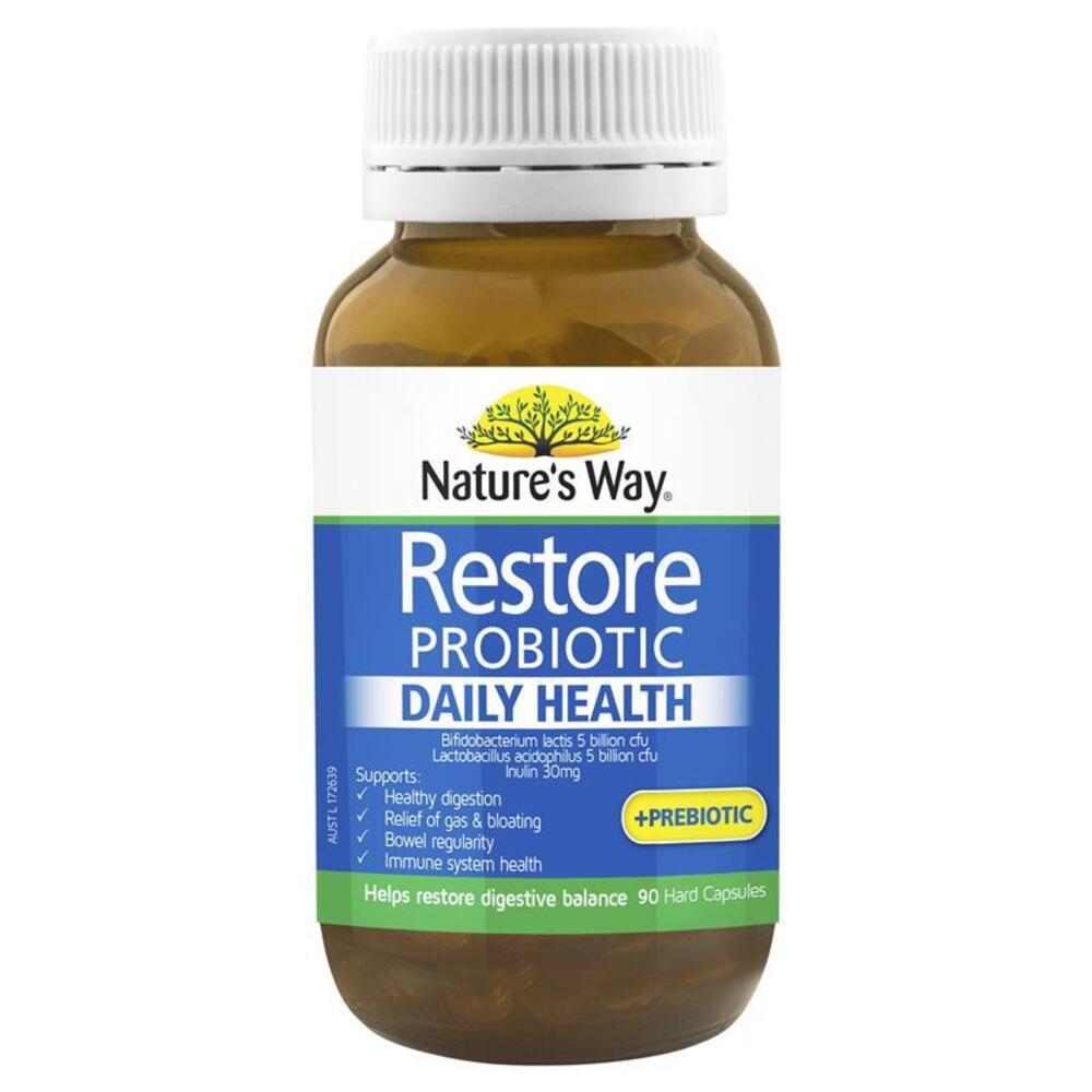 네이쳐스웨이 리스토어 데일리 프로바이오틱 90 정 Natures Way Restore Daily Probiotic 90 Capsules