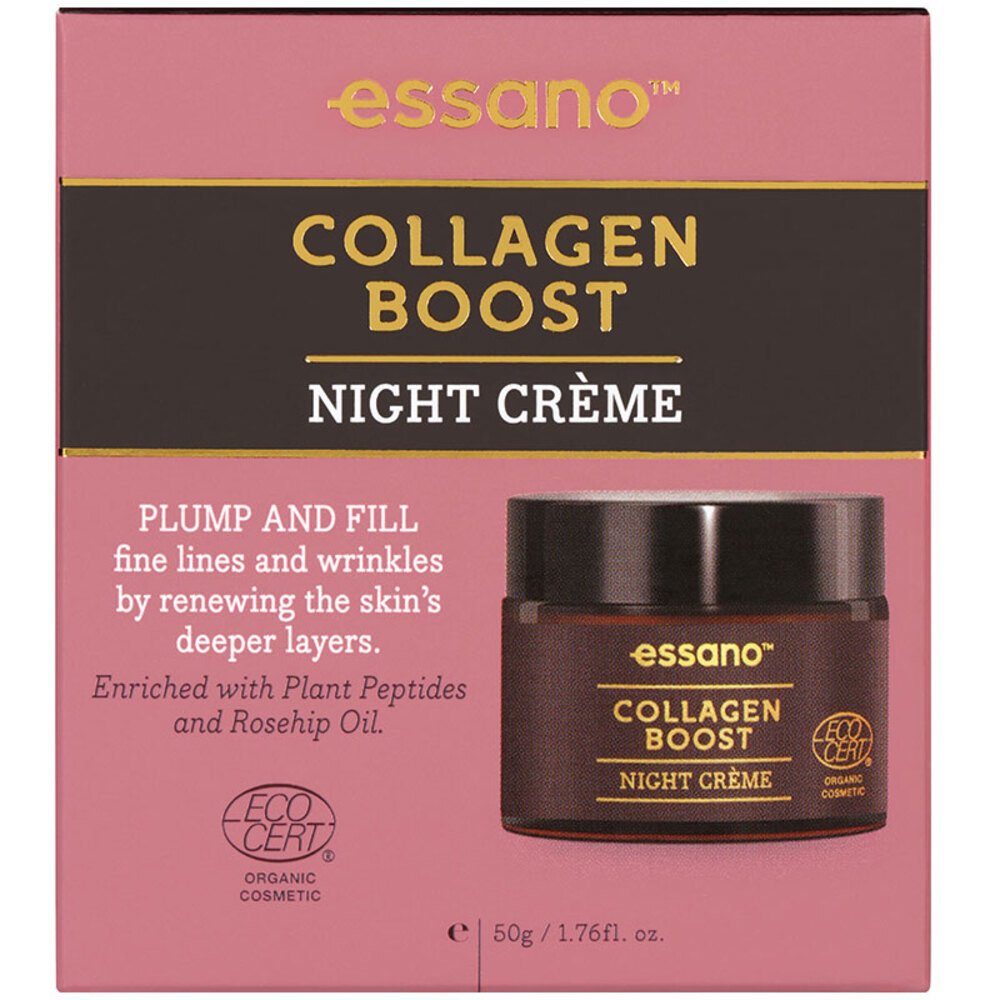 에싸노 로즈힙 콜라겐 리페어 나이트 크림 50ml, Essano Rosehip Collagen Repair Night Cream 50ml