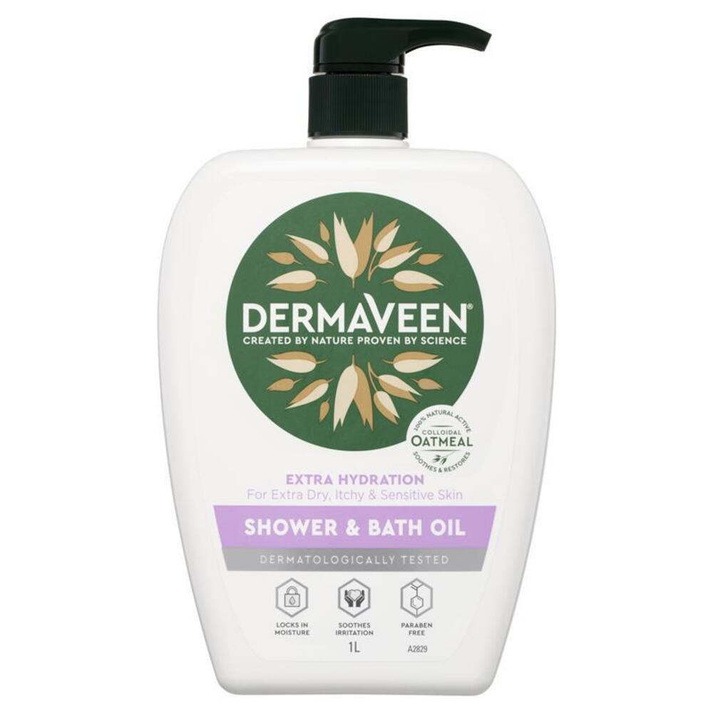 더마빈 샤워 앤 바쓰 오일 1 리터, DermaVeen Shower and Bath Oil 1 Litre